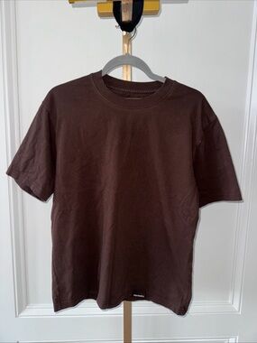 Nude Project Streetwear Men's Short Sleeve Crew Neck T-Shirt Size Medium Brown